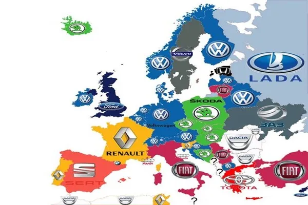 Marche di auto più usate in Europa